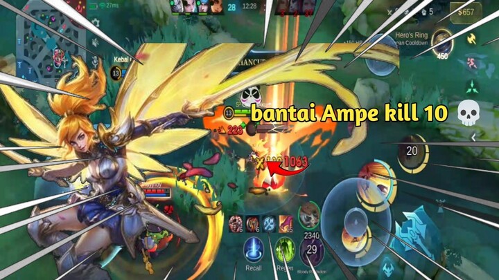 akhirnya main lagi pake Fanny bantai bantai Ampe kill 10 🥶🥶🥶