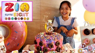 Blowing her Sparkling Birthday Cake Candles | Zia's 8th Birthday