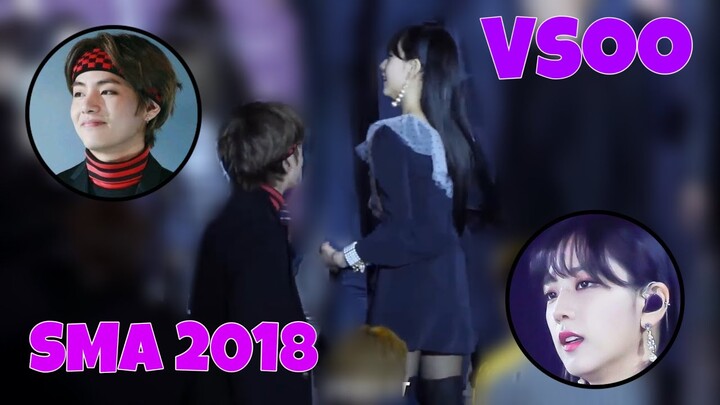 V & Jisoo being OBVIOUS at SMA 2018 [VSOO]