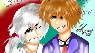 how i draw ConcreteTale Frans (Trans Frisk x Sans) || Speedpaint