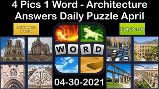 4 Pics 1 Word - Architecture - 30 April 2021 - Answer Daily Puzzle + Daily Bonus Puzzle