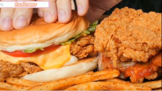 Burger - gà part 2 #mukbang