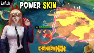 NEW "POWER" SKIN  in Mobile Legends | MLBB X Chainsaw Man ðŸ”¥ðŸ”¥ðŸ”¥