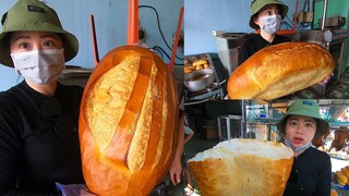 Ăn thử Ổ Bánh Mì khổng lồ 2kg giá 50k và tặng 20 ổ Bánh mì thịt cho người khó khăn ở Đồng Nai