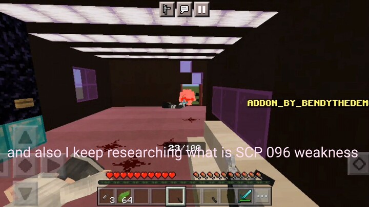 I lost to SCP 096 in Minecraft