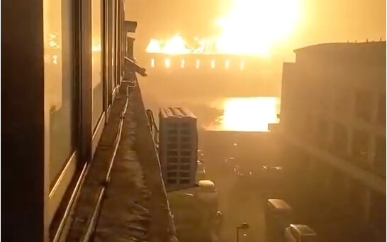 Massive Fire! Another Blaze at a Warehouse in Qingdao’s Huangdao Bonded Zone!!