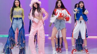 MAMAMOO超模女团，2米身高的ILLELLA舞蹈接力