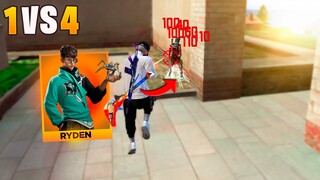 TESTEI O PODER DO NOVO PERSONAGEM RYDEN SOLO VS SQUAD!! FREE FIRE MOBILE