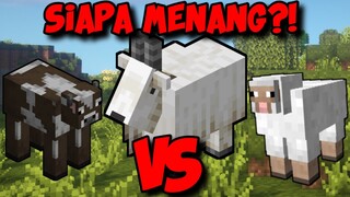 MINECRAFT GOAT VS COW VS SHEEP MANA YANG MENANG?