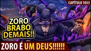 INSANO!! HAKI DO REI AVANÇADO DE ZORO REVELOU O SEGREDO PARA UMA LÂMINA VIRAR NEGRA?! One Piece 1033