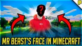 I made MrBeast's face in minecraft