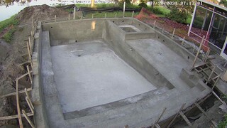 Gunite Pool Construction Time Lapse from IP Camera