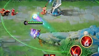 In the King's Star Glory game, a tutorial on how to "block vision" in the side lanes!