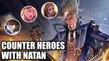 COUNTER SOME HEROES WITH NATAN - EXPERIMENTS ON NATAN - MLBB - MOBILE LEGENDS LABORATOYMY