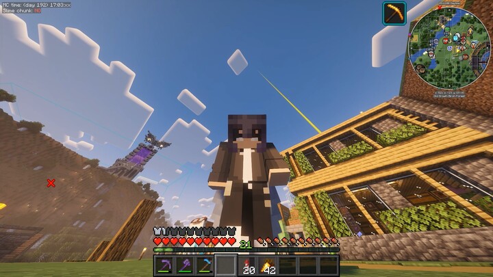Mostrando a farm de sapo no meu mapa eterno [Minecraft Java]
