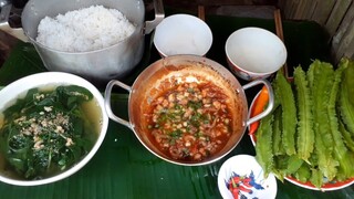 Canh Rau Cải Trời và Tép Kho Quẹt Trời Đang Mưa Ăn Món Này Thì Mới Đã| TKQ T413