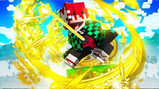 Usei a Respiração do Ouro em Apenas um Bloco de Demon Slayer!