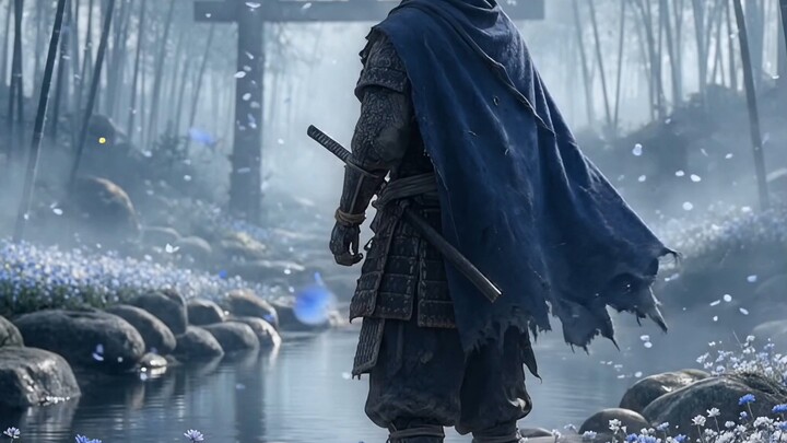 Echoes of the Ronin: A Cinematic Journey Through Mist and Blossoms