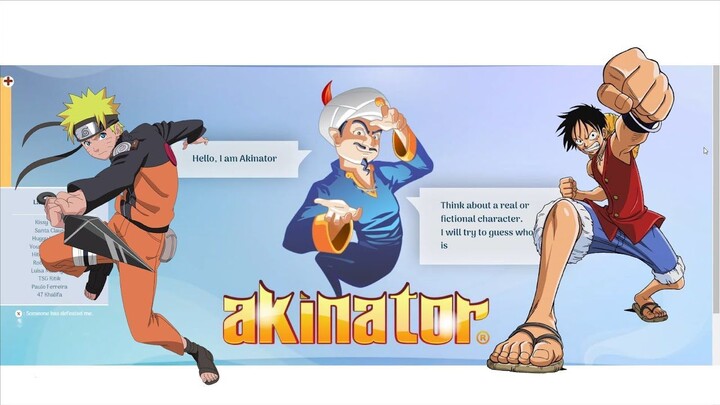 ทายตัวละครอนิเมะกับเจ้าจินนี่ Akinator(เล่นไปพร้อมกับผมได้เน้อ)