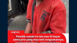 Pemilik rumah ini tak mau Di bayar sama pria kekurangan Yang mau membeli Rongsokannya, sebab pemilik