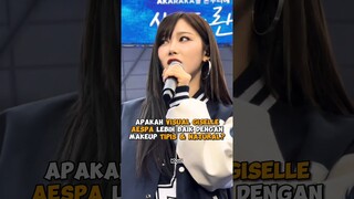 Apakah visual #giselle #aespa lebih baik dengan makeup tipis dan natural? #shorts #kpop #viral