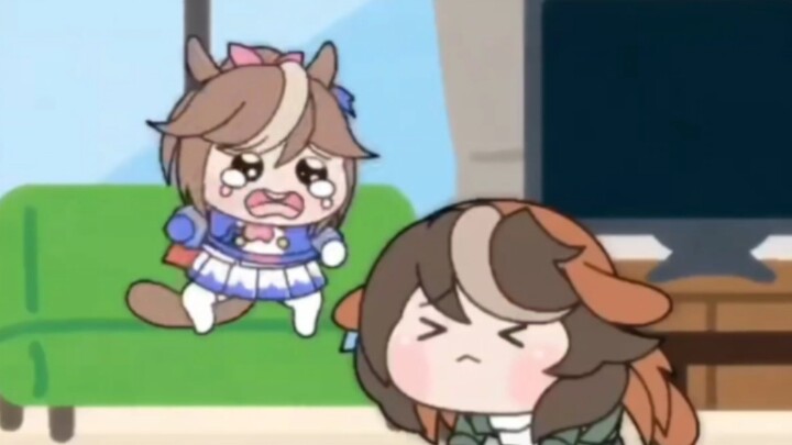 『 Uma Musume: Pretty Derby Raccoon Animation 』 Luna, who scares the child to tears, and Teibo, who h