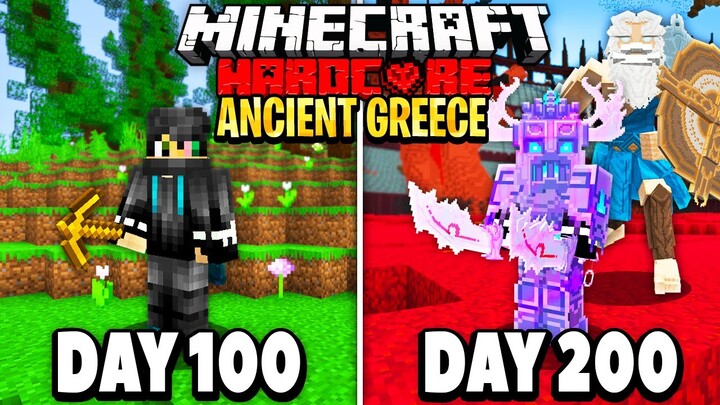 I Survived 200 Days in Ancient Greece on Minecraft.. Here's What Happened..