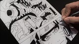 Drawing a Manga page | Naruto Shippuden (ナルト 疾風伝)