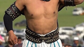 Mongolian wrestling champion Bayar Bater Mongolian man