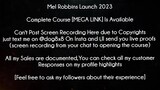 Mel Robbins Launch 2023 Course download