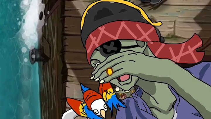 【JOJO/pvz】Deleted clip of Captain Zombie’s early taming of the parrot