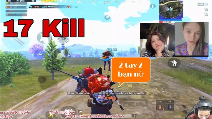 Âm mưu để lộc CHẾT. Quắn dắt tay 2 bạn nữ xinh đẹp dành Top1 [PUBG MOBILE]