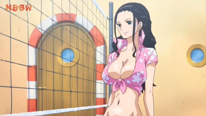 Nami e Robin na melhor partida de Volei de One Piece