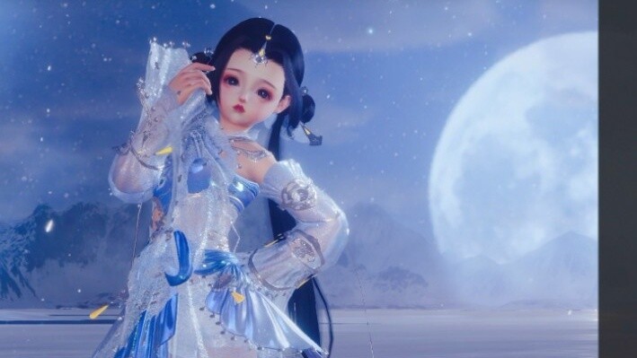 [JX3] High Score Ice Skating By Qi Xiu Girl Character 