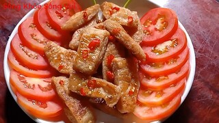 Sườn non chiên giấm đường .Món chay chua ngọt
