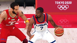 NBA 2K21 Ultra Modded Olympics | USA vs Iran | Full Game Highlights