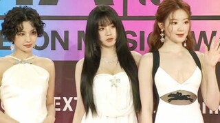 GIDLE 2024MMA直播全员白裙子红毯！