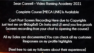 Sean Cannell course - Video Ranking Academy 2021 download