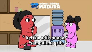 ketika adik puasa sampai magrib - animasi dubbing madura - ep animation