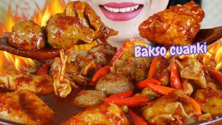 YANG BERKUAH PEDAS BAKSO  CUANKI,  SEPEDAS KOMENTAR NETIZEN | EATING SOUNDS