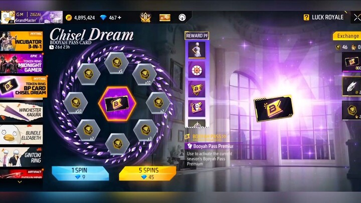 Spin Booyah pass S41  bulan Mei 2026 Chisel Dream