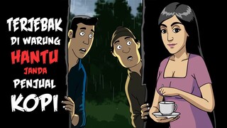 Terjebak di Warung Hantu Janda Penjual Kopi - Kartun Horor