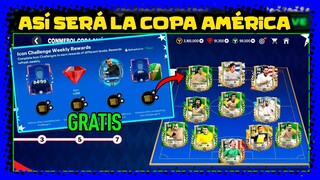 Recompensas,  jugadores y países, iconos y todo sobre la Copa América en FC Mobile