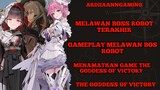 menamatkan game the goddess of victory Gameplay melawan bos robot