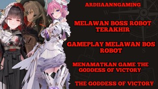 menamatkan game the goddess of victory Gameplay melawan bos robot