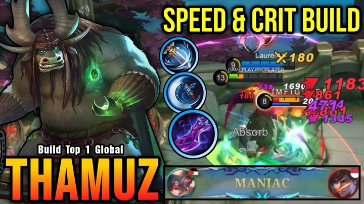 20 Kills!! Attack Speed & Critical Build Thamuz Almost SAVAGE!! - Build Top 1 Global Thamuz ~ MLBB