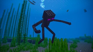 Swimming Enderman in Minecraft