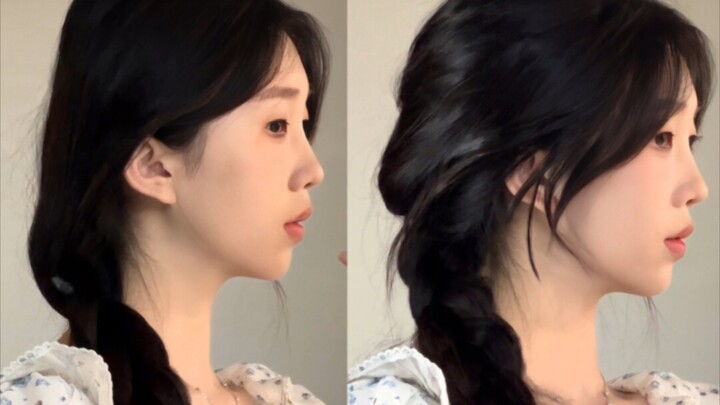 Kepang kuncir roti bertekstur – khusus untuk kepala datar dan rambut tipis lepek❗️