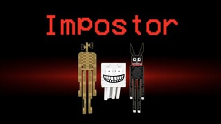 Monster School : AMONG US 3 IMPOSTOR GHAST, SIREN HEAD & CARTOON CAT - Minecraft Animation