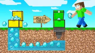 CLEVER WAYS To Steal JELLY'S DIAMONDS In Minecraft!